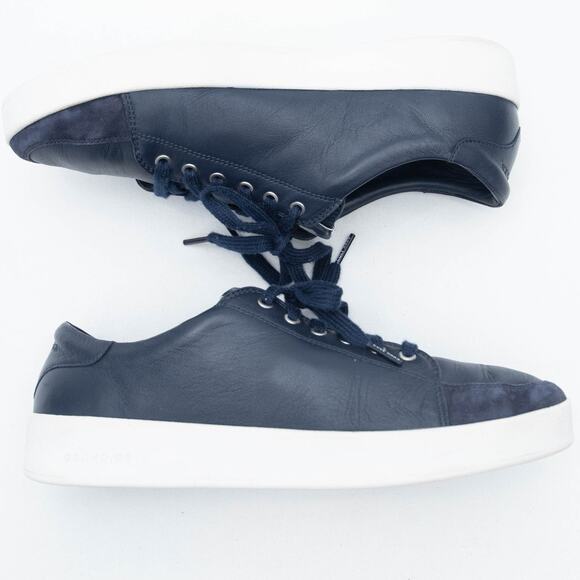 Cole Haan Blue Leather GrandPrø Sneakers Size 8 - Picture 6 of 10
